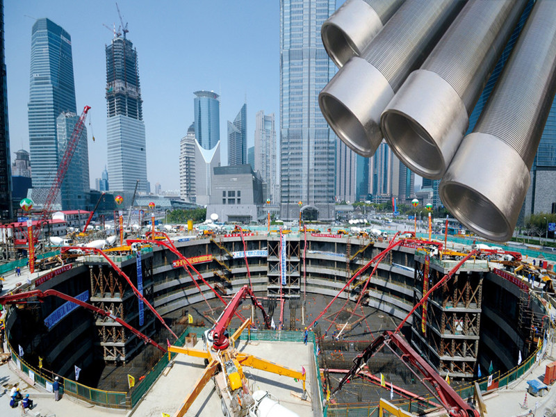 <b>Shanghai Tower project using the wegde wire screen for dewat</b>